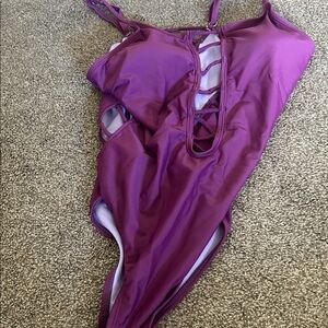 YMI Purple Kids One Piece Swimsuit